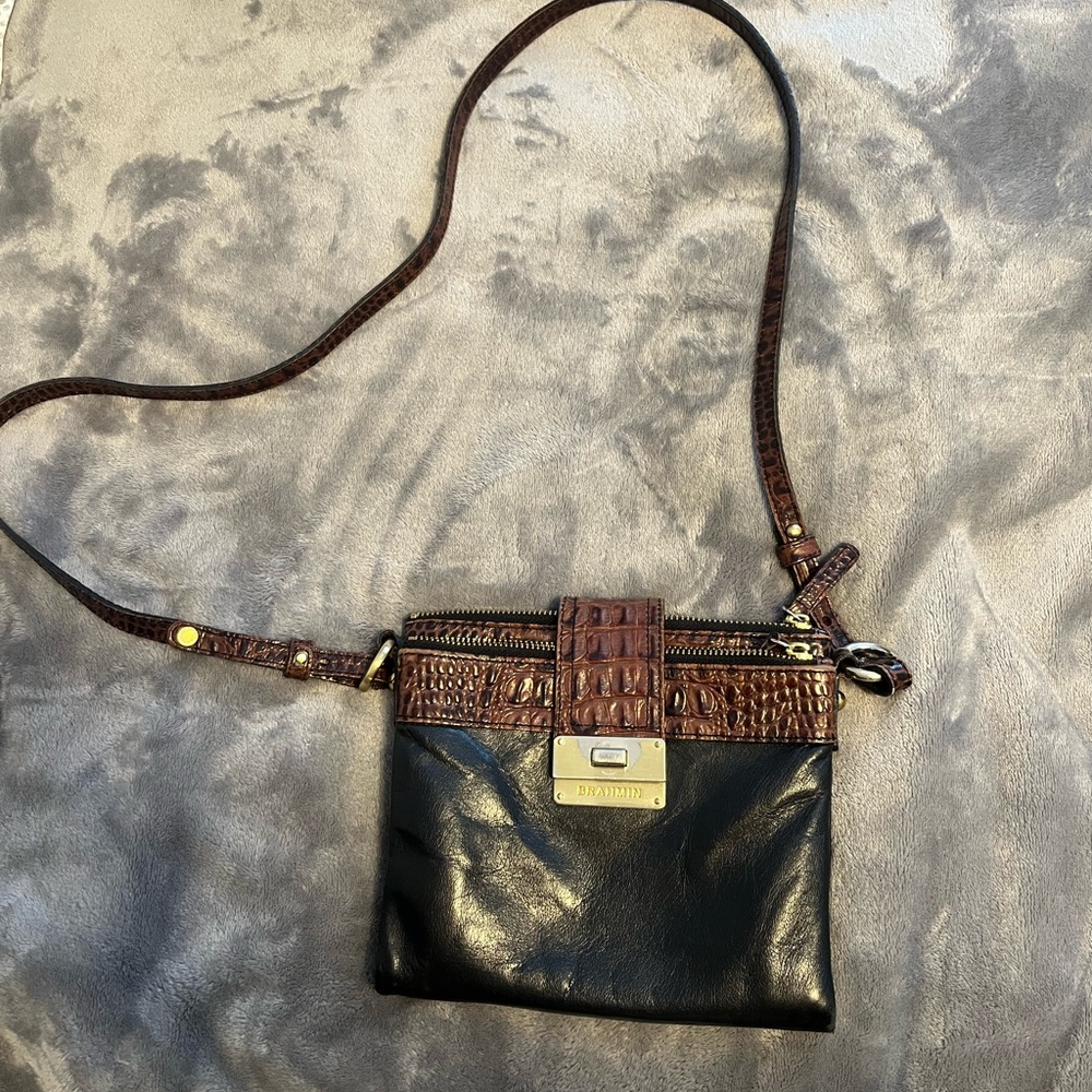 Black and Brown Brahmin Crossbody Bag
